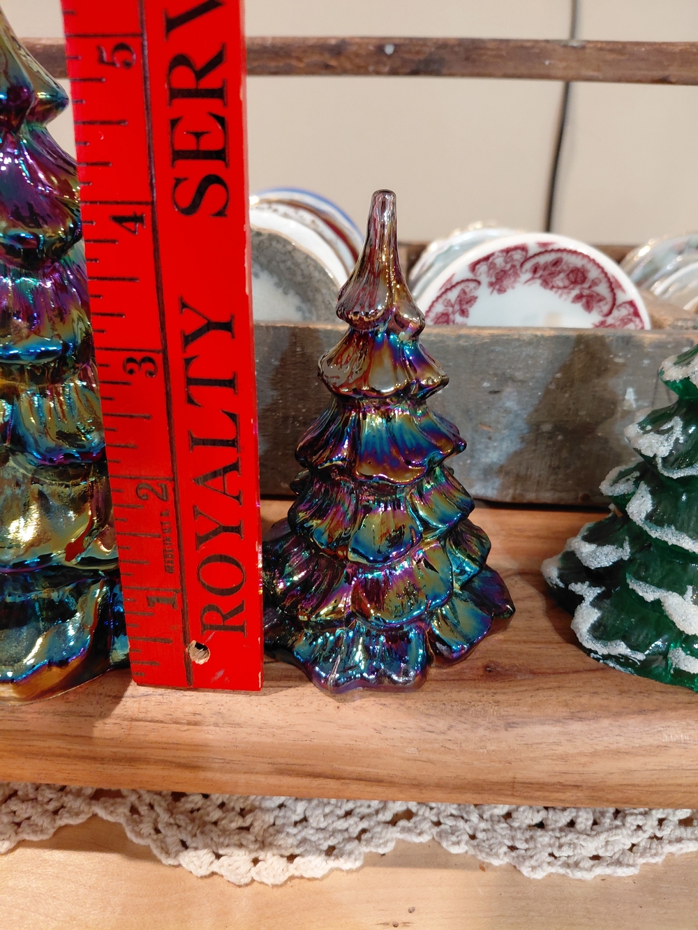 Fenton Iridescent Carnival Glass Christmas Tree